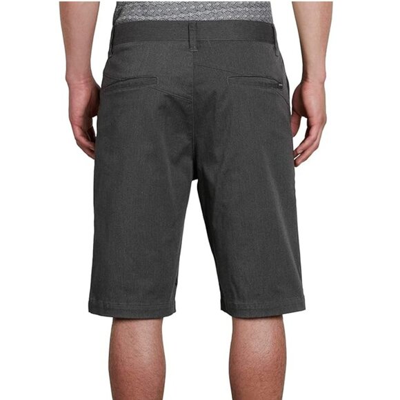 Volcom VMonty Charcoal Gray Heather Flat Front Shorts Skater Style | Size 32 - Picture 3 of 15